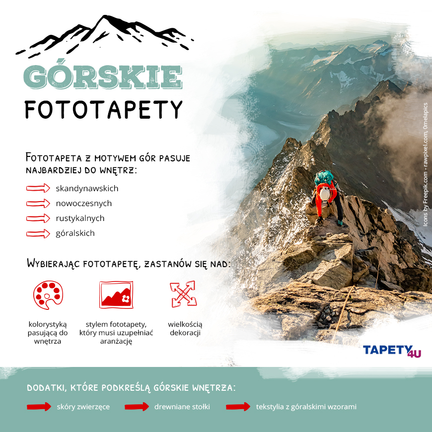Górskie fototapety - inspiracje