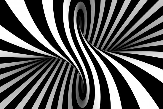 Czarno-biała abstrakcja 3D