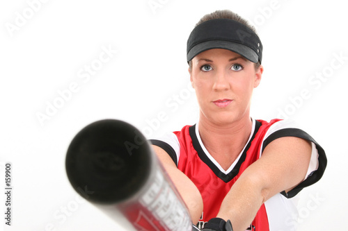 stock photography: female softball player