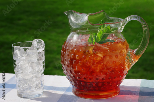 pitcher of iced tea