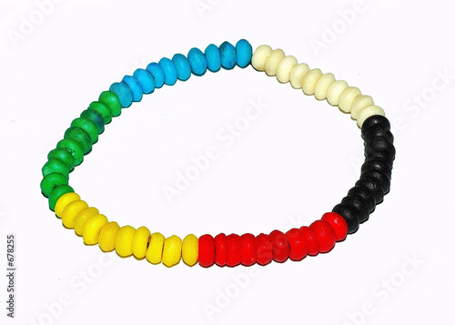 bracelet cinq couleurs