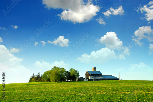 farmhouse and barn