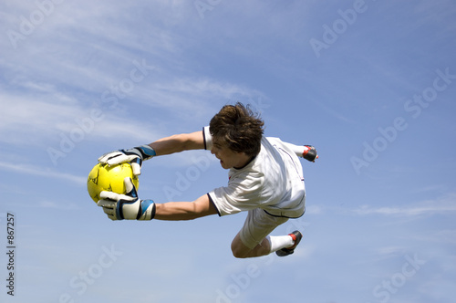 soccer - football goal keeper making save