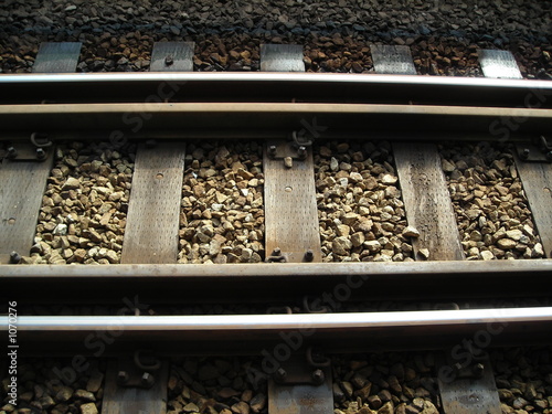 closeup mrt train tracks