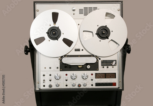 classic open reel audio tape recorder