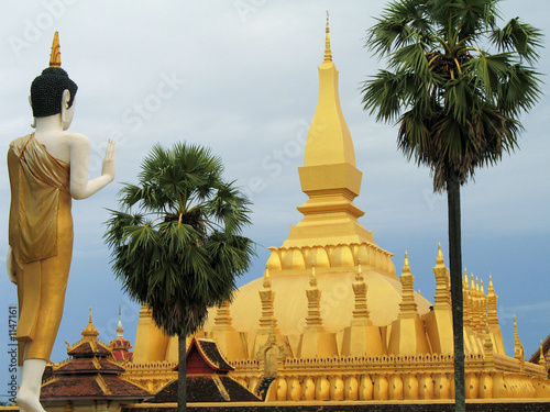 bouddah et temple pha tat luang