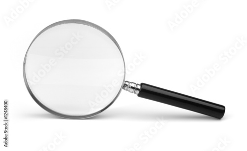 magnifying glass on white