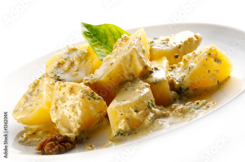 traditional slovene dish - cooked potatoe with nut