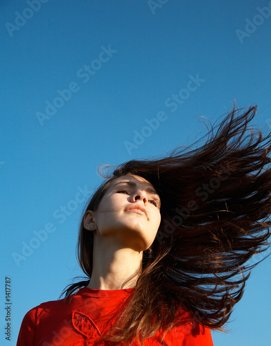 hairs on the wind
