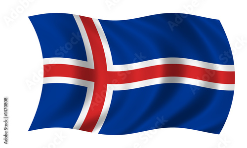 island iceland fahne flag