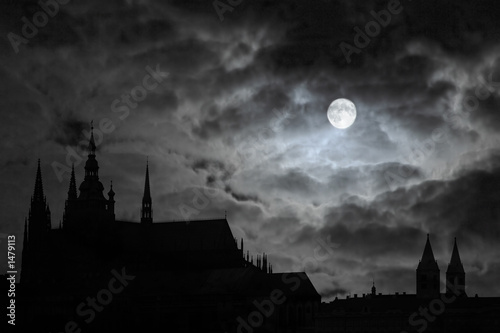 full moon over transilvania