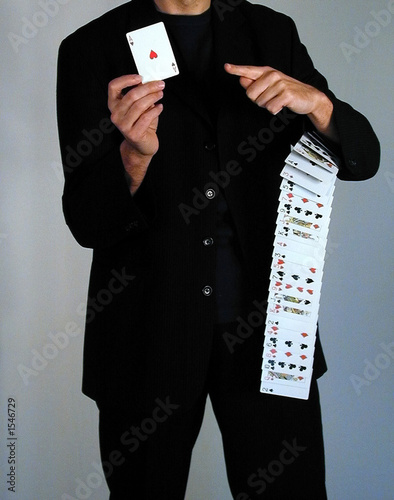 magician performing card trick