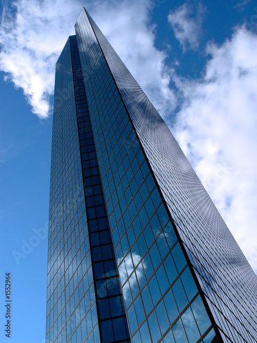 hancock tower in the clouds