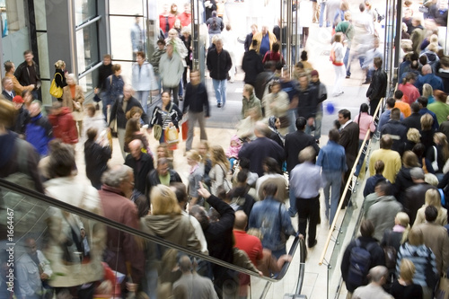 shopping center crowd