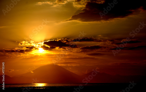 sunset of mount agung, bali 01