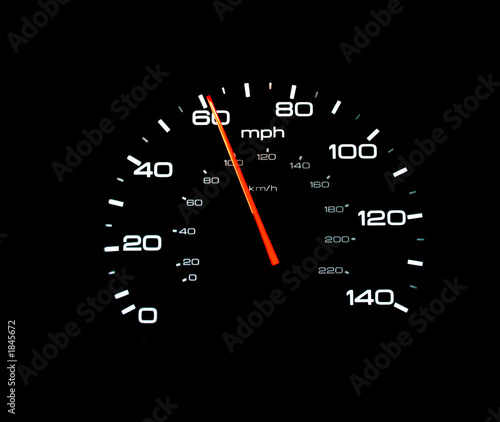 speedometer on black