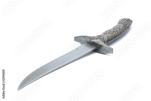 dagger made of silver isolated on white