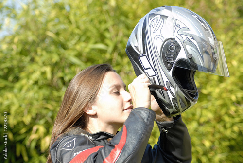 femme et moto