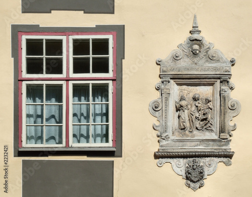 unique window and decorative emblem