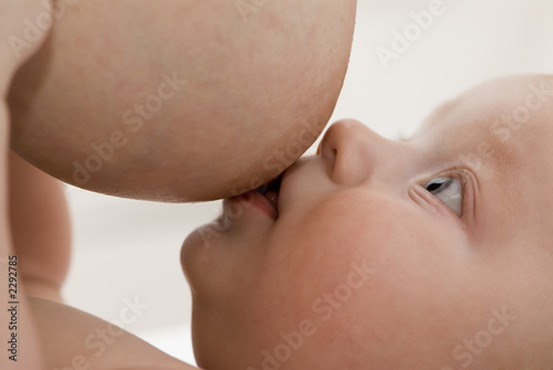 breast feeding of the newborn baby.