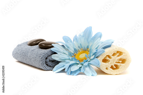 spa items on isolated white background