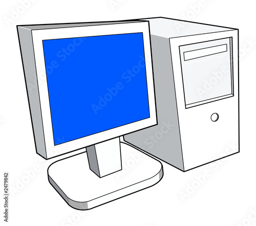 computer with monitor iso right