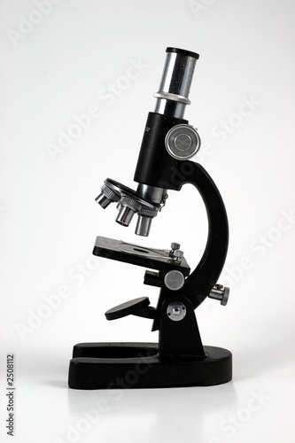 microscope on a white background
