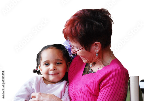 petite fille et sa mamy