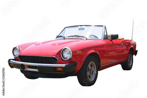 small red convertible