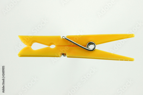 yellow clothes-peg