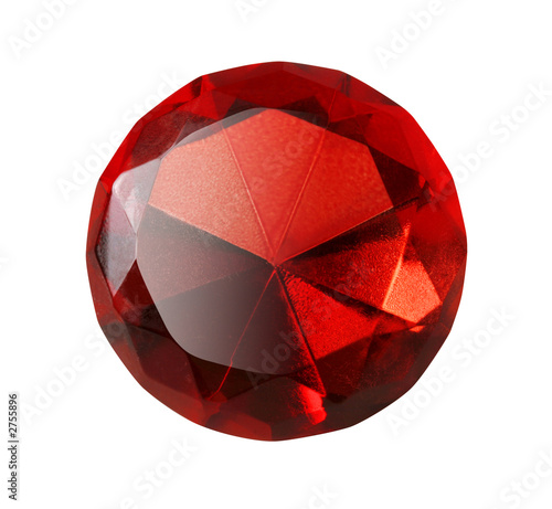 red gem isolated