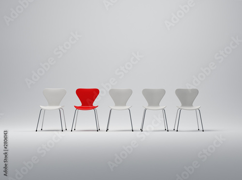 red one chair