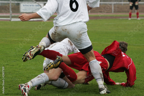 foul auf dem fußballplatz