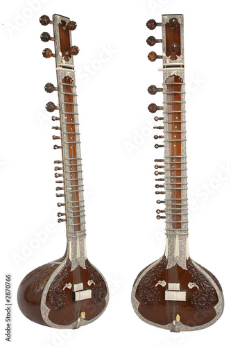 sitar, a string instrument from india