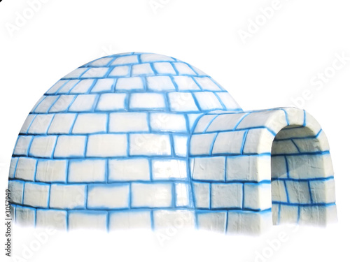 igloo isolated on white background