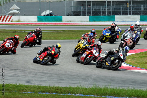 race bikes at a race track