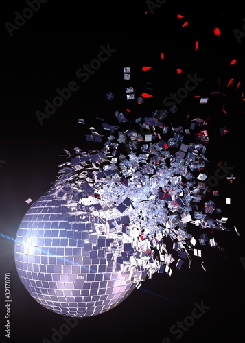 exploding disco ball