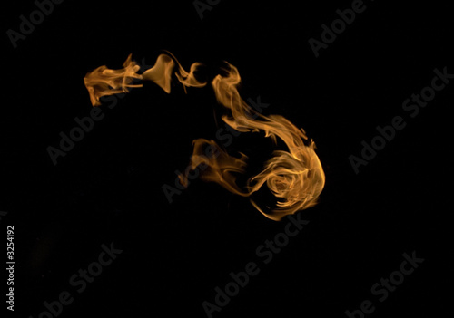 fire on black background