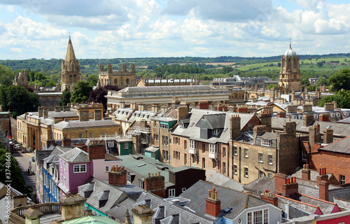Oxford aerial view, with Tom Tower oc Christchurch College