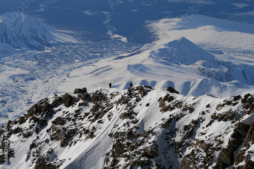 Climbers on West Buttress of Denali 2