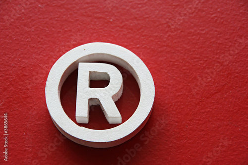 Registered trademark in a red background