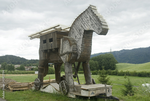 Wooden horse of Troje to hide people