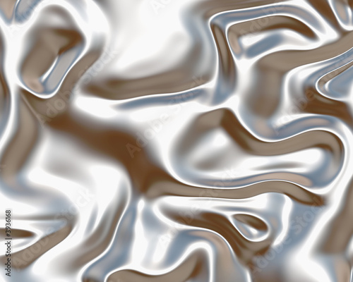 image of luxurious flowing silk or satin fabric in silver