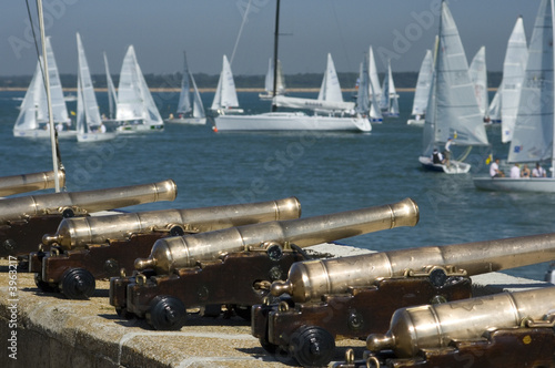 Cannons and sail boats
