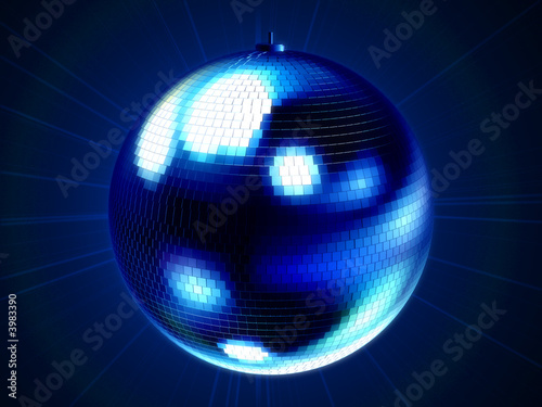 blaue disco kugel
