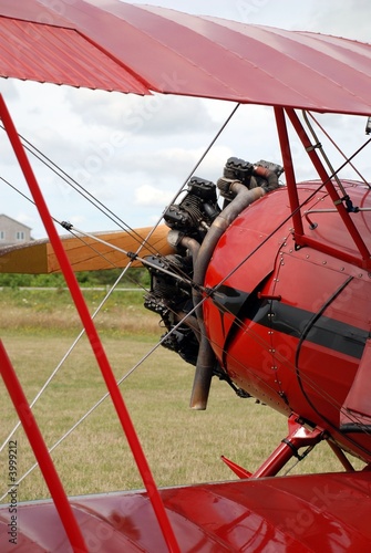 Restored 1941 Red Bi-Plane