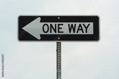 One way sign