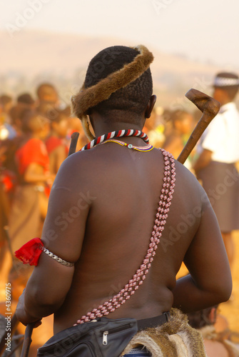 Man in traditional attire - Reed Dance in Swaziland, 2007