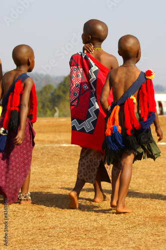 Suazi children in traditional attire - Reed Dance 2007