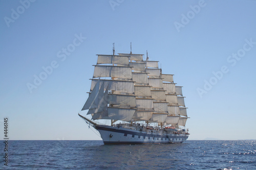 Royal Clipper at anchor off Ponza, Italy